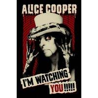 Alice Cooper Im Watching You Textile Poster in Black