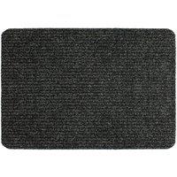 Groundsman Basic Ribbed Door Mat in Dark Grey | Size: 50 cm x 80 cm