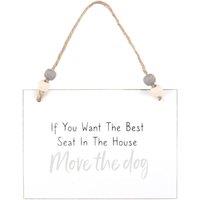 Something Different Move The Dog Hanging Sign in White
