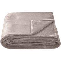 Brand Lab Fleece Plain Blanket in Silver