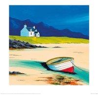 Anthony Barber Low Tide - Lewis Print in Light Blue