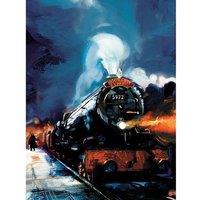 Harry Potter Hogwarts Express Painted Canvas Print in Pale Blue