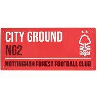 Nottingham Forest FC City Ground Street Sign in Red