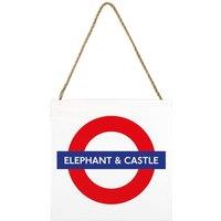 Transport for London Elephant & Castle Wooden Block in Off-White