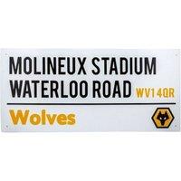 Wolverhampton Wanderers FC Molineux Stadium Waterloo Road Light Street Sign in White