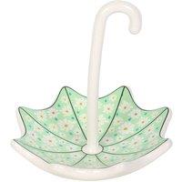 Something Different Floral Umbrella Trinket Dish in Green