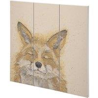 Bev Davies Zen Fox Plaque in Brown