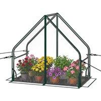 Costway Clear Mini Green House Portable Greenhouse w/Ground Stakes &Bottom Mat