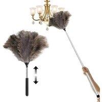 NESTLUNE Extendable Telescopic Pole Long Duster for Home Cleaning in Brown | Size: 100 cm x 100 cm