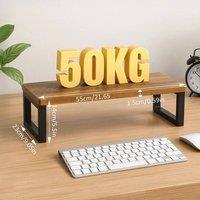 NESTLUNE Monitor Stand Riser Desktop Storage Organiser Shelf 55 x 23 x 14cm in Brown | Size: 100 cm x 15 cm