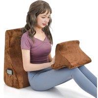 Kelvenix 4-in-1 Wedge Pillow Set Bed Soft Wedge Pillow in Brown | Size: Single