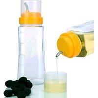 SPETLEK Plastic Oil Dispenser Bottle Pourer Cruet Bottle 1 L in Clear | Size: 0.6m2