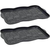 SPETLEK Heavy Duty Non Slip Foot Bath Tray 2x in Black