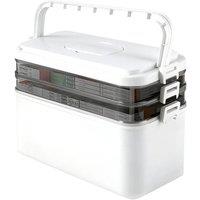 SPETLEK Medicine Storage Box Portable Medication Storage in White | Size: Large