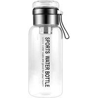 SPETLEK Glass Water Bottle 1L Glass Drink Bottle Water 1x in Clear | Size: 0.6m2