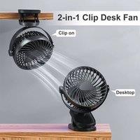 SPETLEK Portable Clip on Fan USB Black 2x