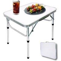 SPETLEK 2FT Portable Folding Camping Table in White