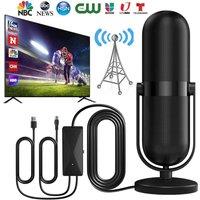 SPETLEK Portable TV Antenna Indoor Digital HDTV Booster in Black