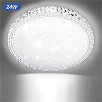 NESTLUNE 24W Modern LED Ceiling Light Round Down Panel Wall in White