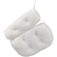 NESTLUNE Luxury Non-Slip Bath Pillow Soft Headrest for Bathtub Spa in White | Size: 180 cm width x 180 cm drop