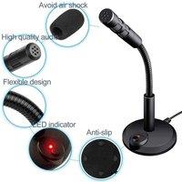Kelvenix Desktop Mini USB Stand Microphone Mic in Black