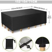 FLAVORA 152x104x71cm Waterproof Heavy Duty Outdoor Furniture Cover in Black | Size: 1kg