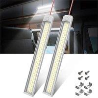 NESTLUNE 2pc 12V 144LED Car Interior Strip Lights Bar Light for Van Boat in White | Size: 10000mm x 520mm