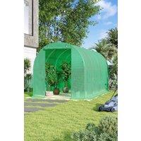 Garden Sanctuary Walk-in Tunnel Outdoor Greenhouse with Steel Frame in Green