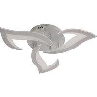 Goeco LED Flower Ceiling Light, 36W, Modern Ceiling Light 6500K for Bedroom in Silver