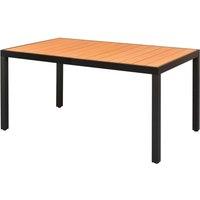 Berkfield Home Garden Table Brown 150x90x74 cm Aluminium & WPC | Size: 150 x 90 x 74 cm