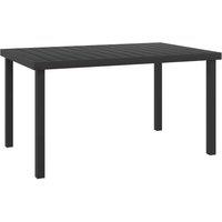 Berkfield Home Garden Table Black 140x90x74 cm Aluminium & WPC | Size: 140 x 90 x 74 cm