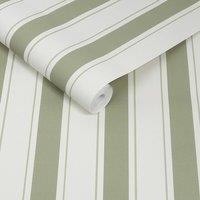 Sophie Allport Oundle Stripe Mossbank Green Wallpaper | Size: 10000mm x 520mm