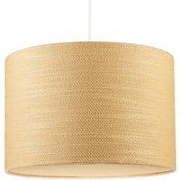 Happy Homewares Sunlight Yellow Textured Linen Pendant Lighting Shade with Diffuser in Mustard | Size: 12 inches