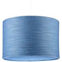 Happy Homewares Glacier Lake Blue Textured Linen Pendant Lighting Shade with Diffuser | Size: 12 inches