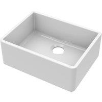 Balterley Single Bowl Butler Kitchen Sink No Overflow No Tap Hole 595mm in White