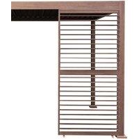 Monstershop Wood Effect Aluminium Pergola Shutter Panel - 92cm Wide in Terracotta