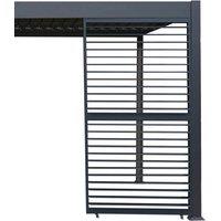 Monstershop Anthracite Aluminium Pergola Shutter Panel - 123cm Wide in Grey