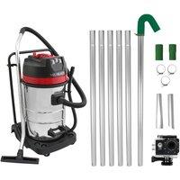 Monstershop 80L Wet & Dry Vacuum, Gutter Vacuum Poles & Camera in Silver