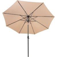Monstershop LED Tilt Parasol 2.7m - Beige