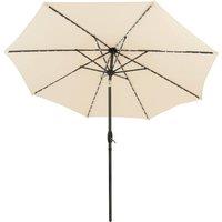 Monstershop LED Tilt Parasol 2.7m - Cream in Beige