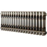 Monstershop Traditional 2 Column Radiator - 300 x 830mm - Raw Metal in Silver