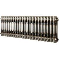 Monstershop Traditional 2 Column Radiator - 300 x 1010mm - Raw Metal in Silver