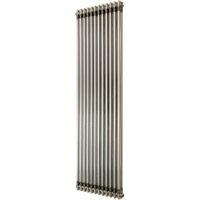 Monstershop Traditional 2 Column Radiator - 1800 x 560mm - Raw Metal in Silver