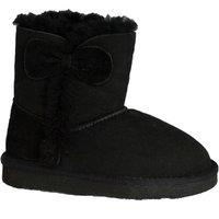 Eastern Counties Leather Bow Detail Sheepskin Boots in Black | Size: 7