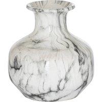 Hill Interiors Marble Squat Vase in White
