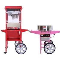 Monstershop KuKoo 8oz Popcorn Machine & Candy Floss Machine with Carts in Red