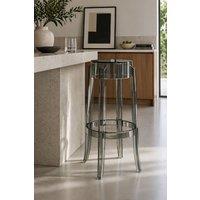 Fusion Living Ghost Style Bar Stool - 76cm in Grey