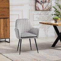 Artemis Home Carrara Velvet Dining Chairs - Set of 2 in Silver