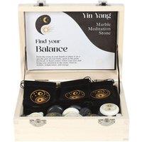 Something Different Yin Yang Meditation Stone (Pack of 24) in Black