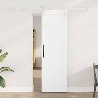 Berkfield Home Sliding Door with Hardware Set White 61x198.5 cm Solid Wood Pine